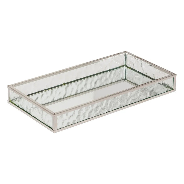 Bandeja "Ania" efecto espejo plata PM - 206244