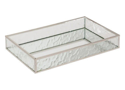 Bandeja "Ania" efecto espejo plata MM - 206244