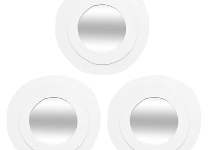 3 espejos blancos "Emily" D25cm - 206400