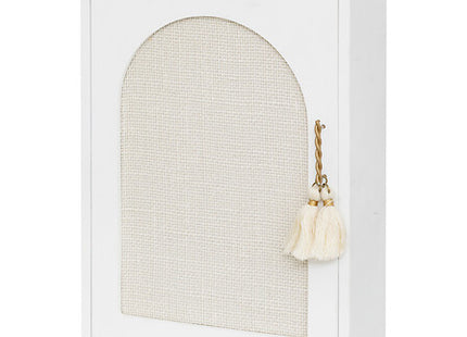 Caja de llaves espejo "Wild Romance" 28x20cm MDF blanco - 206425