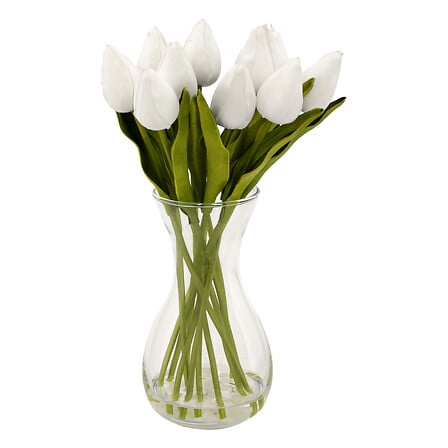 Arreglo de tulipanes "Héctor" altura 29 cm con tarro de cristal - 206539