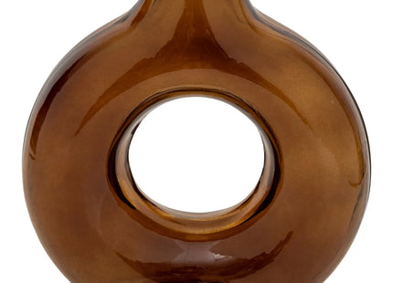 Jarrón "Círculo" ámbar  de A20,5cm - 206571