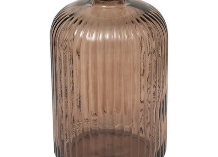 Jarrón "Luz" vidrio reciclado marrón A23cm - 206592