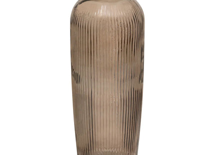 Jarrón "Luz" vidrio reciclado marrón A72cm - 206593