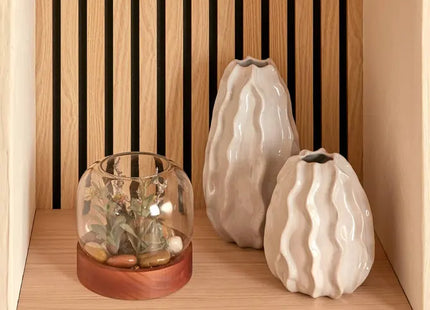Jarrón blanco "Sandri" 25 cm de alto - 206619