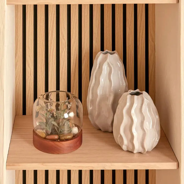 Jarrón blanco "Sandri" 17 cm de alto - 206618