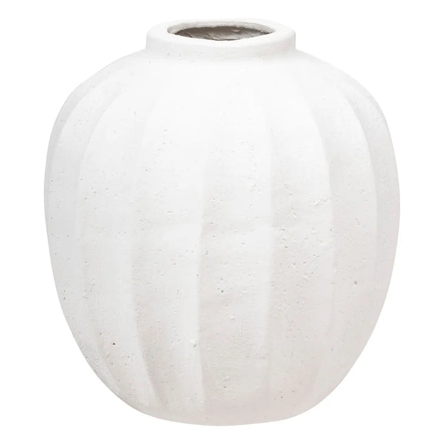 Jarrón de cerámica blanca "Amia" A28cm - 206632