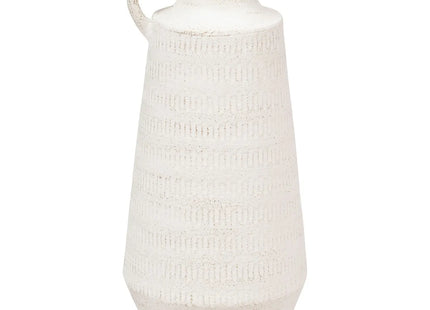 Jarrón blanco "Eran" de metal A41cm - 206634