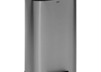 Basurero de cierre suave 30L en acabado acero inoxidable mate - 206744