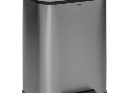 Basurero de cierre suave 50L en acabado acero inoxidable mate - 206745
