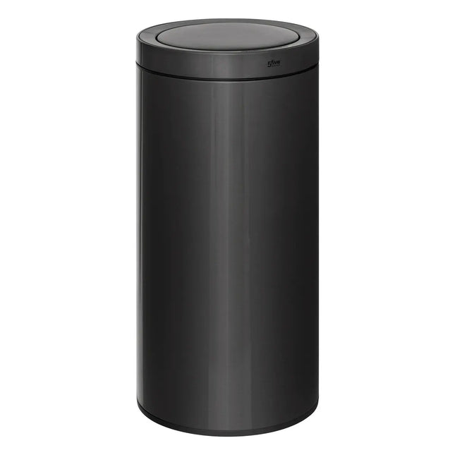 Basurero automático "Delta" de metal negro de 40L - 206763