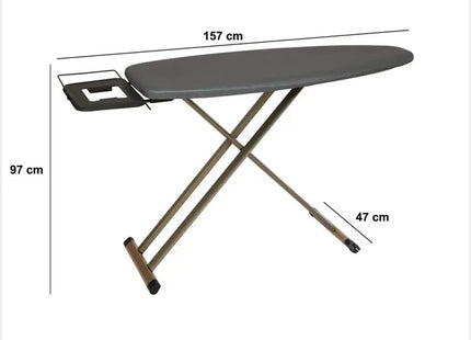 Tabla de planchar, 157 cm de largo, color beige - 206788