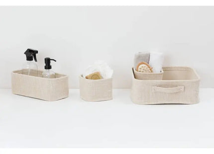 Juego de 4 cestas color beige - 206998