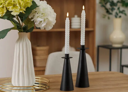 Juego de 2 velas LED en forma de varilla, "Aloe" 22 cm de alto  - 207005A
