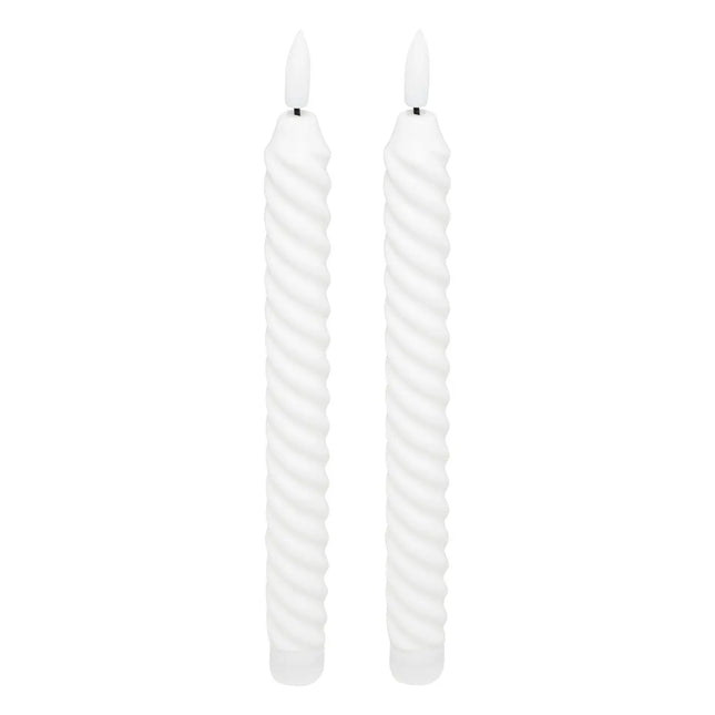 Juego de 2 velas blancas "Twist aloe" de 115gr - 207005A