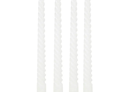 4 velas blancas "Twist Many" de 180gr - 207036A