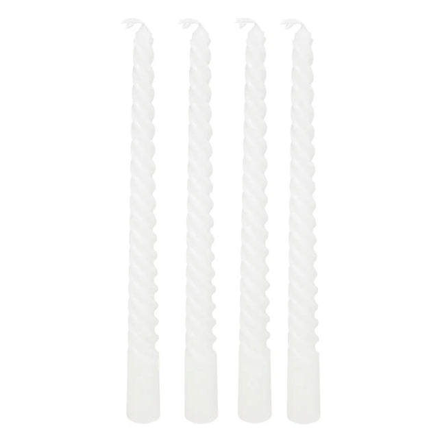 4 velas blancas "Twist Many" de 180gr - 207036A