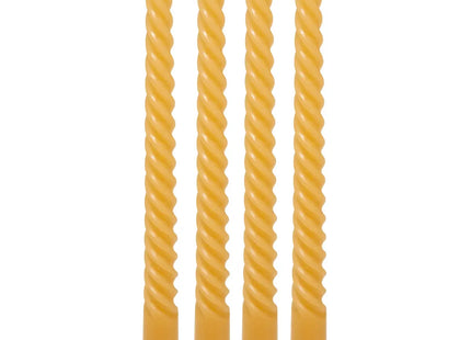 4 velas amarillas "Twist Many" de 180gr - 207036B