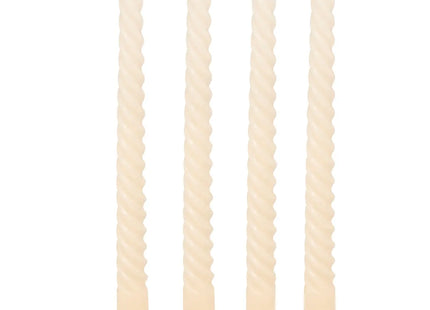 4 velas marfil "Twist Many" de 180gr - 207036C