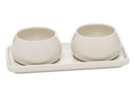 Set de aperitivos blanco "Nora" de 3 piezas - 207119