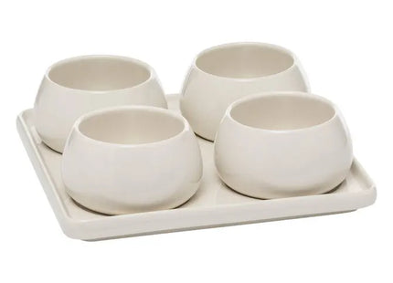 Set de aperitivos blanco "Nora" de 5 piezas - 207120