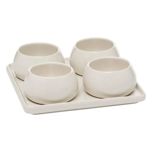 Set de aperitivos blanco "Nora" de 5 piezas - 207120