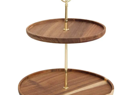 Bandeja de servir "Mina" marrón, 25 cm de diámetro x 29,7 cm de alto - 207196