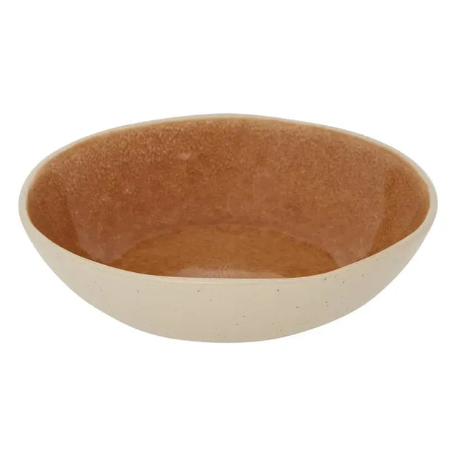 Plato "Wonja" hondo ocre D19cm -  207233A