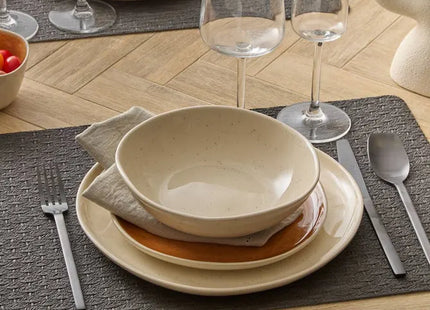 Plato hondo "Wonja" color crema, D19 cm -  207233C