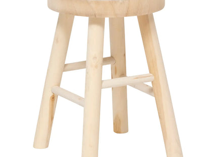 Taburete "Nyar" paulownia beige D28x41cm - 207312