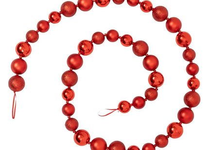 Guirnalda de bolas rojas de 2 m - 207431