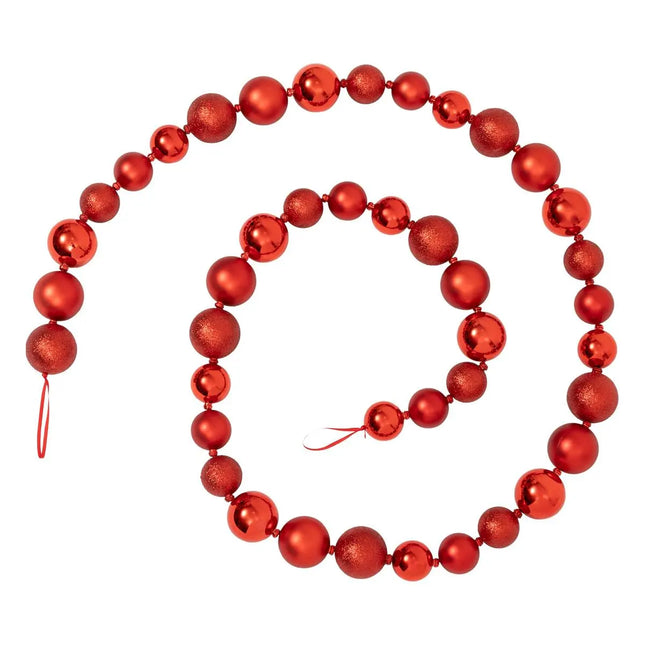 Guirnalda de bolas rojas de 2 m - 207431