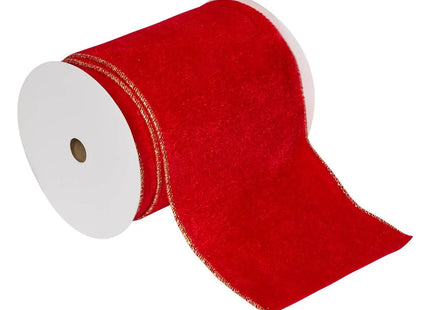 Cinta de terciopelo 12cmx5m roja  - 207435