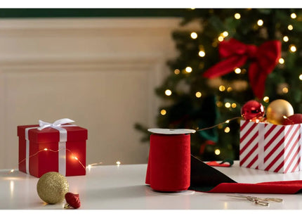 Cinta roja y verde de 12 cm x 5 m - 207436