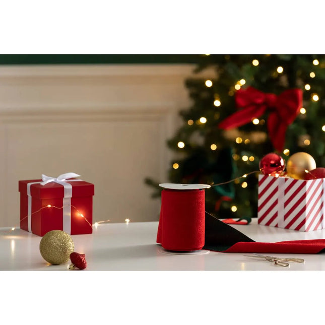 Cinta roja y verde de 12 cm x 5 m - 207436