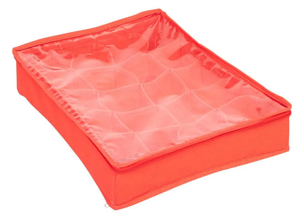 Caja de almacenamiento para 20 bolas D.7,5cm poliéster rojo - 207458