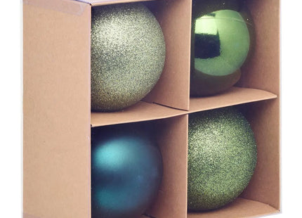 Juego de 4 bolas D.10cm de poliestireno reciclado oliva - 207485