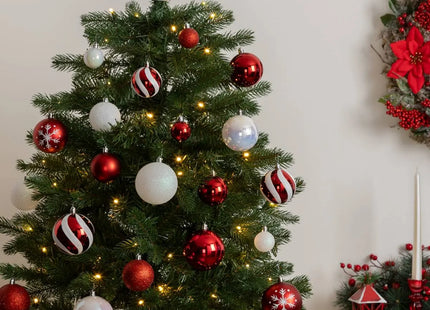 Juego de 60 bolas de poliestireno surtidas de color rojo