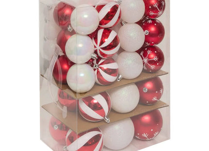 Juego de 60 bolas de poliestireno surtidas de color rojo