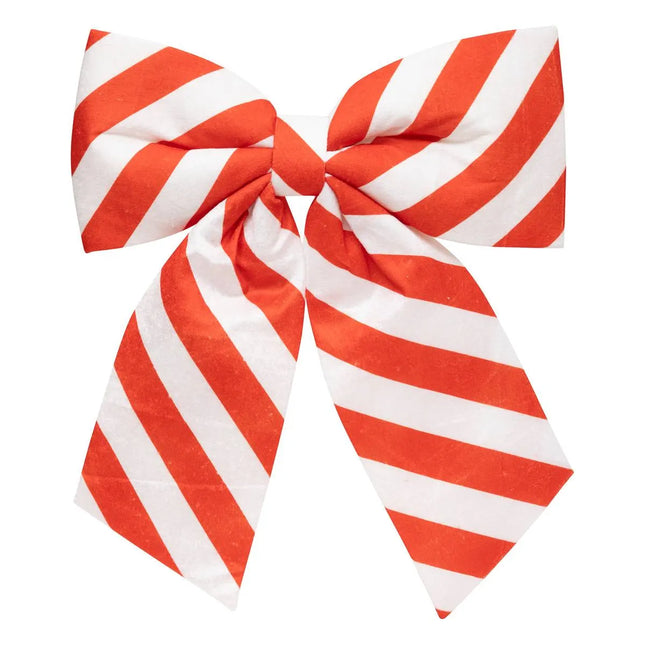 Lazo decorativo rayas 46x38cm rojo y blanco - 207609