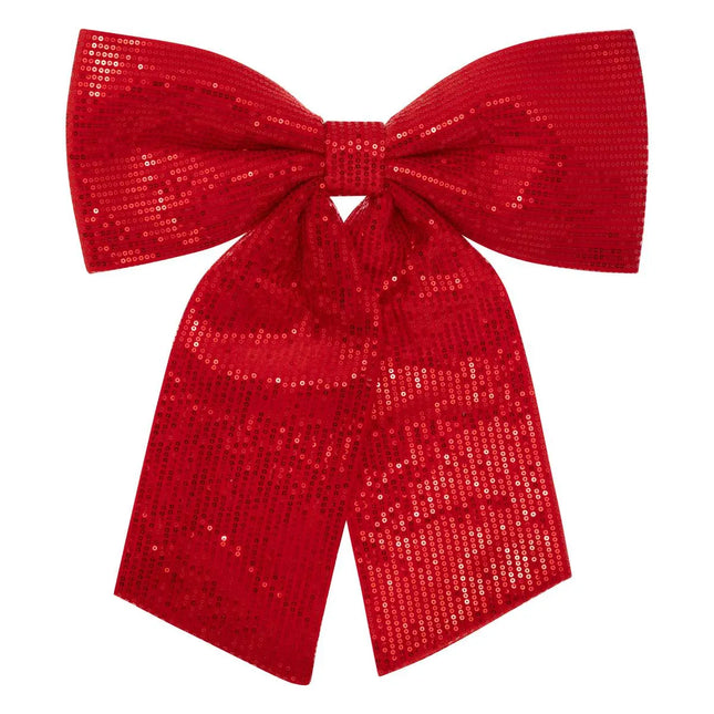 Lazo decorativo de lentejuelas 39x47cm rojo - 207620