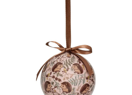 Bola navideña de Papel impreso erizos D7.5cm - 207695