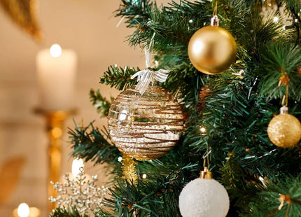 Bola navideña de poliestireno D10cm blanco surtido - 207705