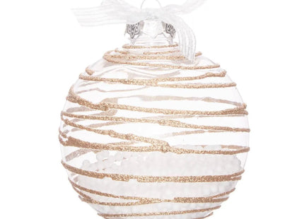 Bola navideña de poliestireno D10cm blanco surtido - 207705