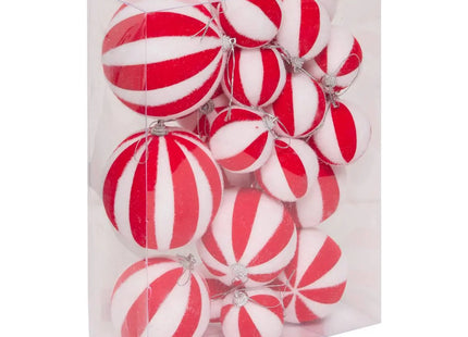 Bola rayas rojo/blanco x22 - 207709