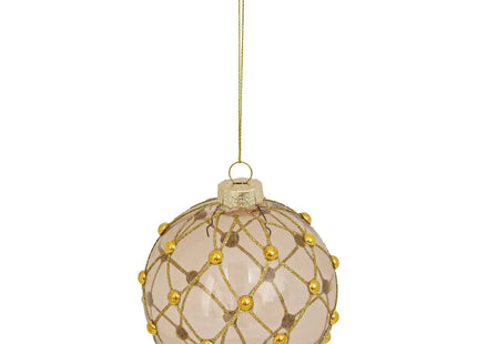 Bola de cristal perla bronce presa 10cm transparente - 207760