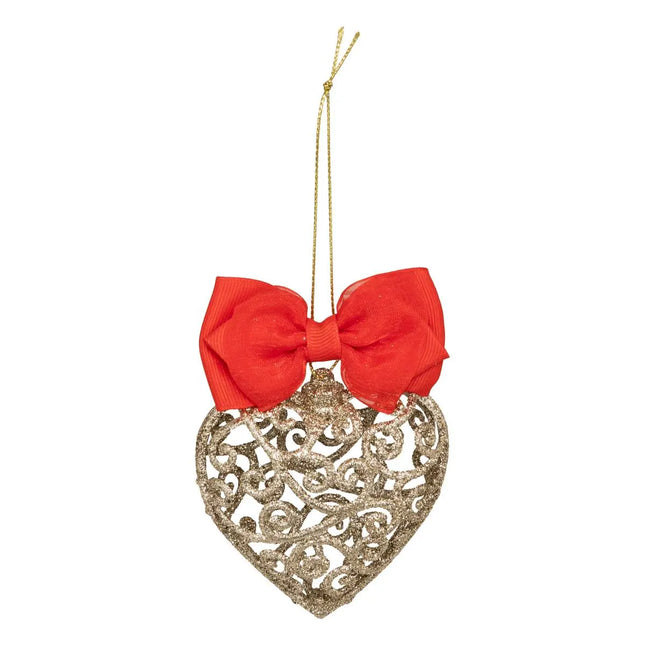 Deco navideña NUDO DE CORAZÓN ORO 11CM - 207816