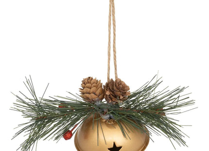 Deco navideña Campana de manzana de metal D6,5cm dorado - 207824