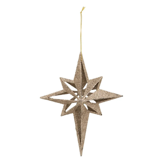Deco navideña Estrella norte bronce  A21cm - 207923