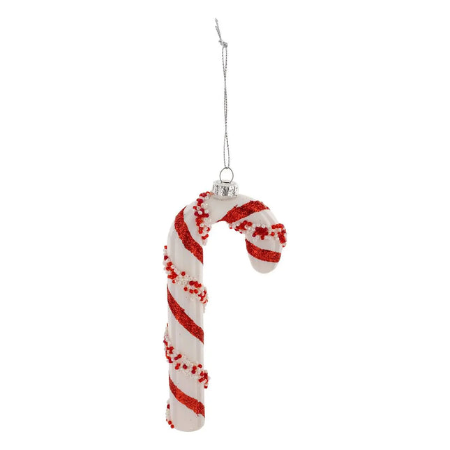 Deco navideña Caramelos de cristal A15cm rojo y blanco - 208051